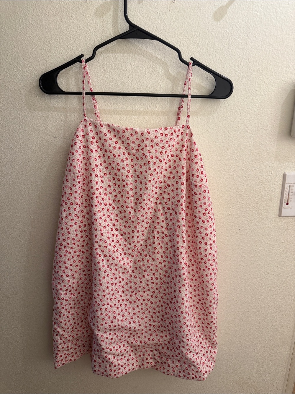 Floral pink dress.